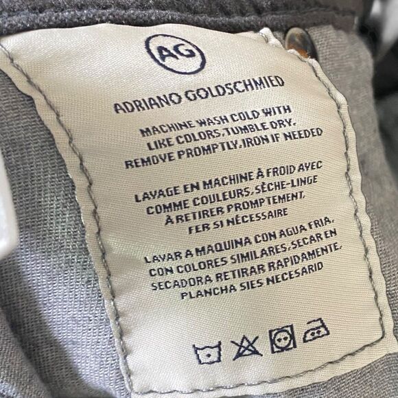 AG Adriano Goldschmied Velvet Pants Womens 27 Gray Farrah Skinny High Rise NWT - Picture 12 of 13